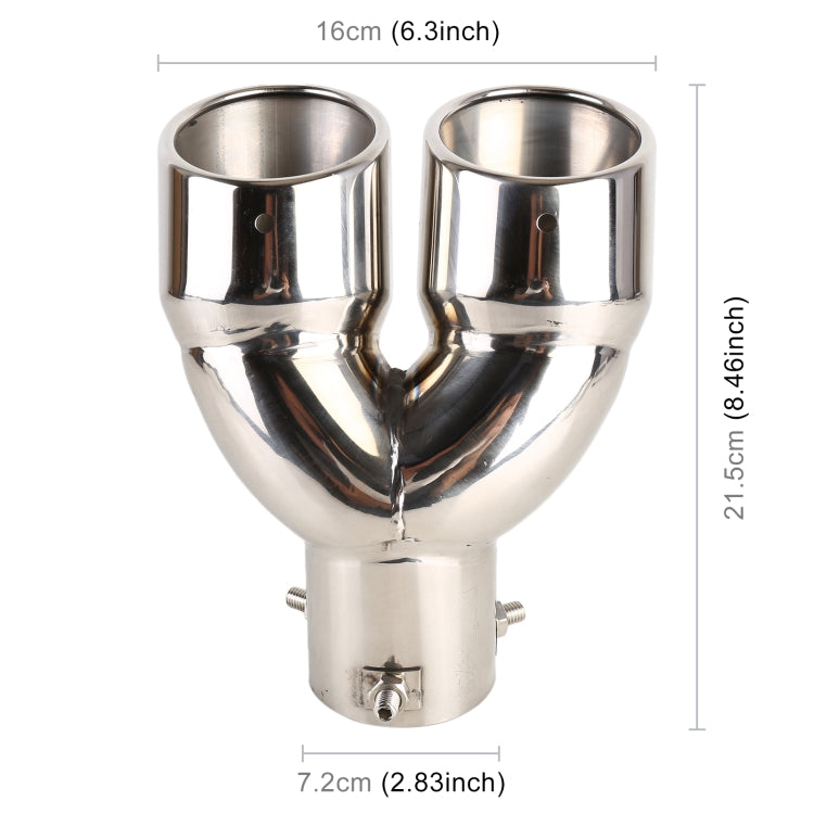 Universal Car Styling Stainless Steel Elbow Exhaust Tail Muffler Tip Pipe, Inside Diameter: 7.2cm, Elbow Inside Diameter: 7.2cm (Silver), Elbow Inside Diameter: 7.2cm (Grey), Elbow Inside Diameter: 7.2cm (Blue)