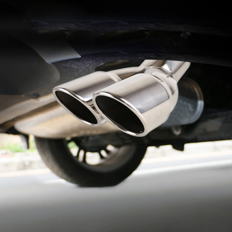 Universal Car Styling Stainless Steel Elbow Exhaust Tail Muffler Tip Pipe, Inside Diameter: 7.2cm, Elbow Inside Diameter: 7.2cm (Silver), Elbow Inside Diameter: 7.2cm (Grey), Elbow Inside Diameter: 7.2cm (Blue)
