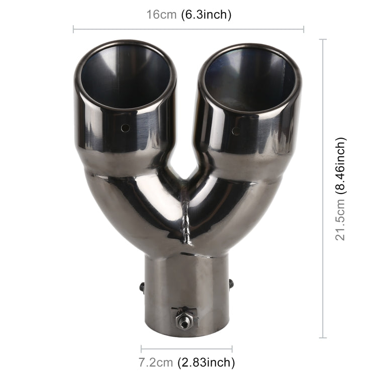 Universal Car Styling Stainless Steel Straight Exhaust Tail Muffler Tip Pipe, Inside Diameter: 7.2cm, Straight Inside Diameter: 7.2cm (Grey), Straight Inside Diameter: 7.2cm (Blue), Straight Inside Diameter: 7.2cm(Silver)