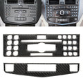 2 PCS Car Carbon Fiber CD Adjustment Frame Decorative Sticker for Mercedes-Benz W204, Left Driving, CD Adjustment Frame, Left Driving