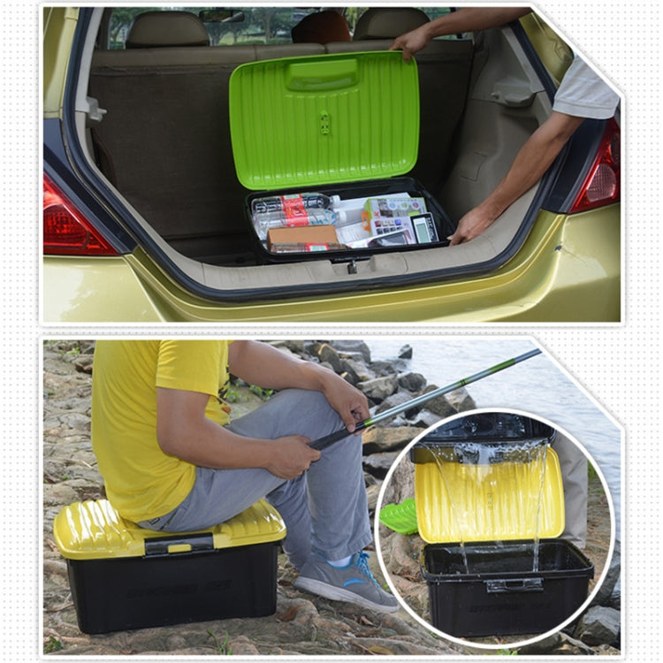 3R-2001 Car / Household Storage Box Sealed Box, Capacity: 40L, 40L (Black), 40L (Pink), 40L (Green), 40L (Blue), 40L (Yellow)