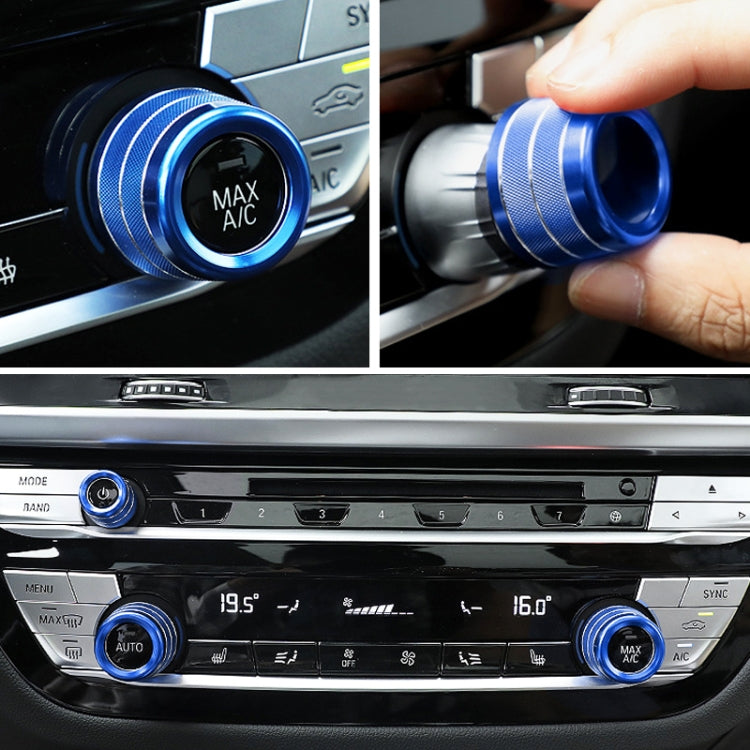 3 PCS / Set Air Conditioning Knob Metal Decorative Ring for BMW X3 / X4 / 5 Series / 7 Series / 6 Series GT, For BMW X3 / X4(Blue), For BMW X3 / X4(Red), For BMW X3 / X4(Silver)