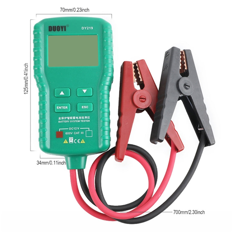 DUOYI DY219 Digital Battery Analyzer Car Fault Diagnostic Device Current and Voltage Detector, DY219