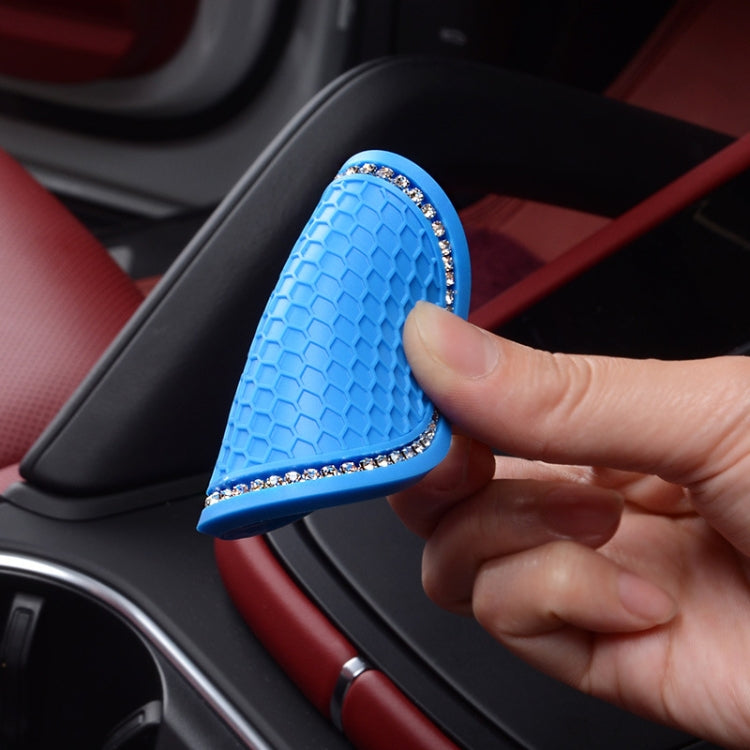 2 PCS Car Diamond Anti-skid Soft Rubber Water Cup Mat