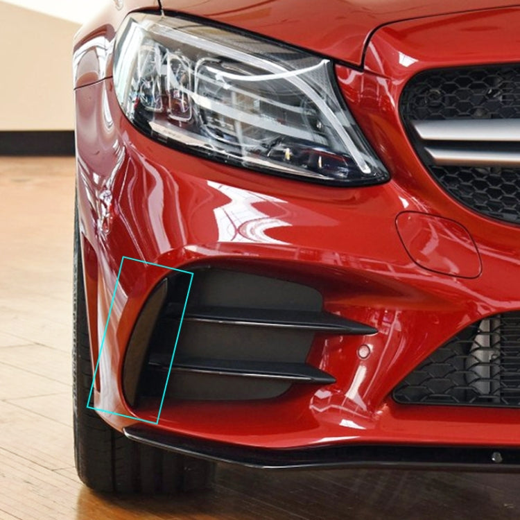 Car Front Wind Knife Decoration Sticker Strip for Mercedes-Benz C Class C180L/C260L/C300L, Front Wind Knife For Mercedes-Benz C Class(Black), Front Wind Knife For Mercedes-Benz C Class(Carbon Fiber Black)