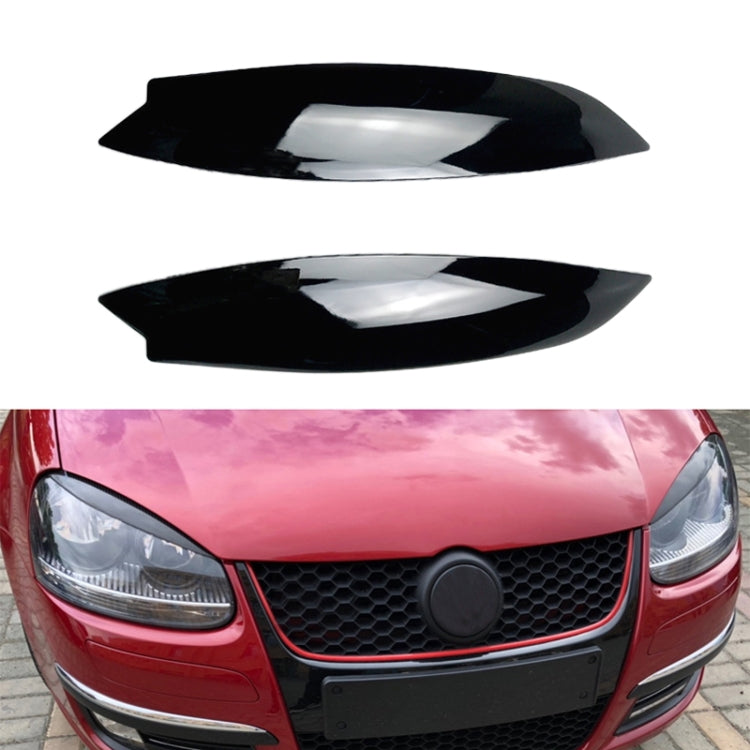 Car Headlight Eyebrow Decoration Sticker for Volkswagen Golf 5, Headlight Eyebrow For Volkswagen Golf 5 (Black), Headlight Eyebrow For Volkswagen Golf 5 (Carbon Fiber Black)