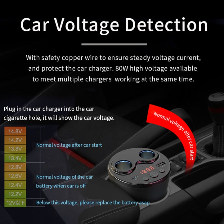 G63 Car Multi-function Bluetooth Charger Cup Support USB Charging / Navigation Broadcast, without Remote Control, without Remote Control