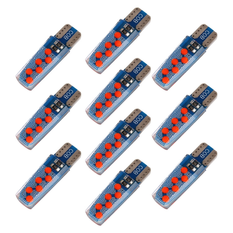 10 PCS T10 DC12V / 1.2W Car Clearance Light 12LEDs COB Lamp Beads, 12LEDs COB (Red Light), 12LEDs COB (White Light), 12LEDs COB (Yellow Light), 12LEDs COB (Ice Blue Light), 12LEDs COB (Blue Light), 12LEDs COB (Pink Light), 12LEDs COB (Green Light)