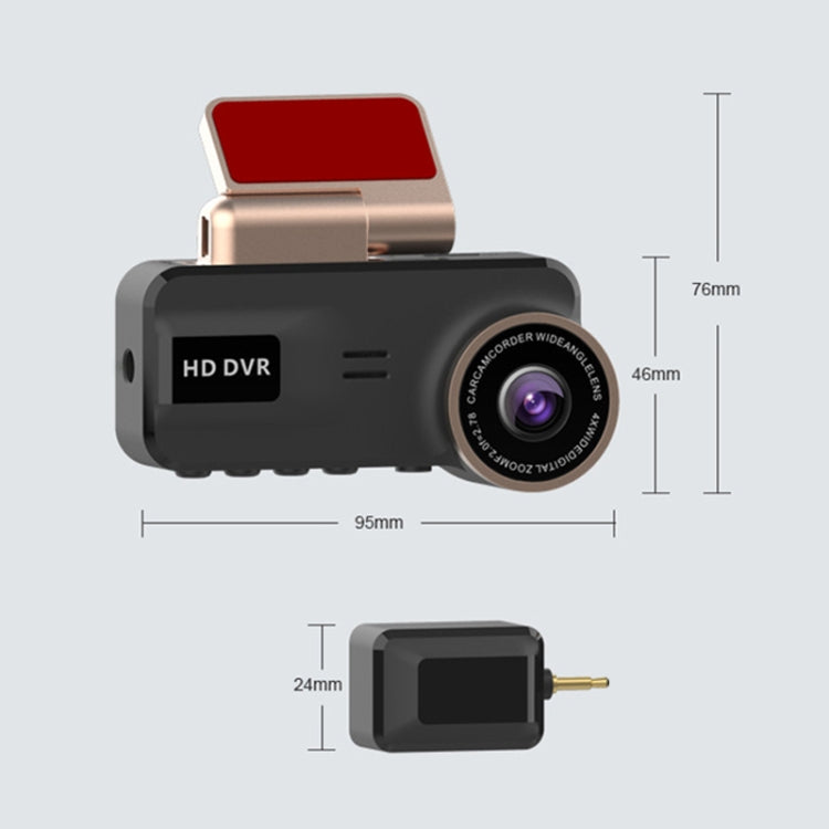 F22 3.16 inch 1080P HD Night Vision Driving Recorder, Standard Version with In-car View Camera, F22 Standard Version with In-car View Camera