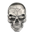 Three-dimensional Devil Skull Metal Car Sticker, Titanium Color, Bronze, Silver Grey