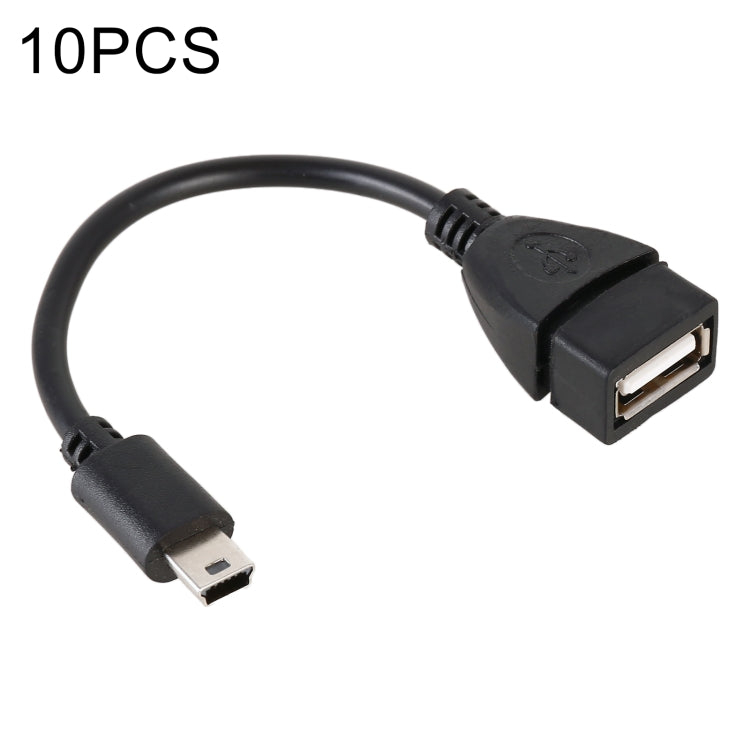 10 PCS Car OTG Head to USB Cable, Cable Length: 10cm, 10cm