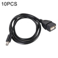 10 PCS Car OTG Head to USB Cable, Cable Length: 80cm, 80cm