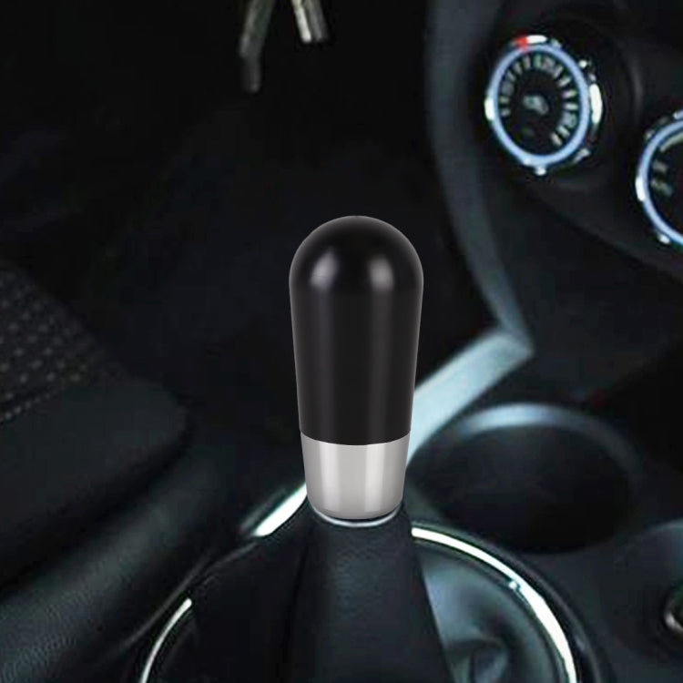 Universal Car Small Ellipsoid Resin + Carbon Fiber Metal Gear Shift Knob, Small Ellipsoid (Black), Small Ellipsoid (White)