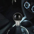 Universal Car Small Round Ball Resin + Carbon Fiber Metal Gear Shift Knob, Small Round Ball (Black), Small Round Ball (White)