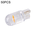 50 PCS T10 DC12V / 0.3W Car Clearance Light COB Lamp Beads, DC12V (Yellow Light), DC12V (Ice Blue Light), DC12V (White Light), DC12V (Blue Light), DC12V (Red Light), DC12V (Green Light)