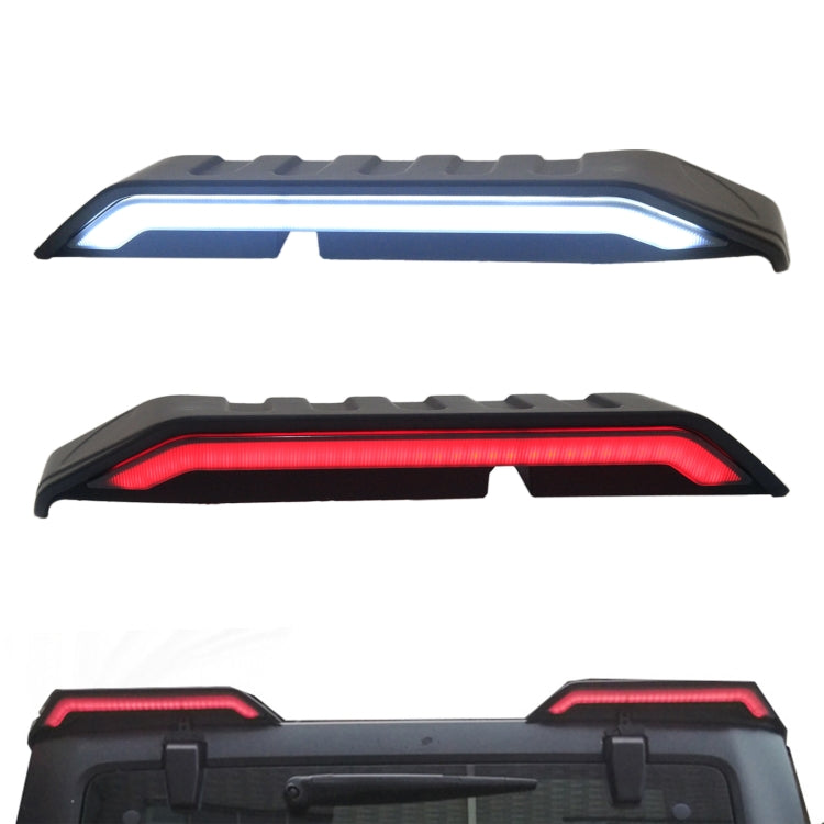 Car Modified Segmented Rear Wing Spoiler with Light for Jeep Wrangler JK 2007-2017, EU Version, Wing Spoiler for Jeep Wrangler JK