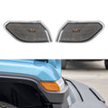 Car Black Wheel Eyebrow Side Light Turn Signal Leaf Plate Lamp for Jeep Wrangler JL 2018-, Black