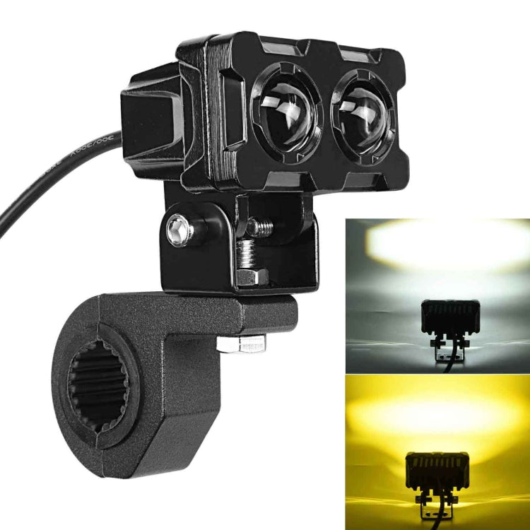 ZH-1583A1 External Waterproof Double Lamp Bead LED Headlight Square Dragon Button Type, ZH-1583A1