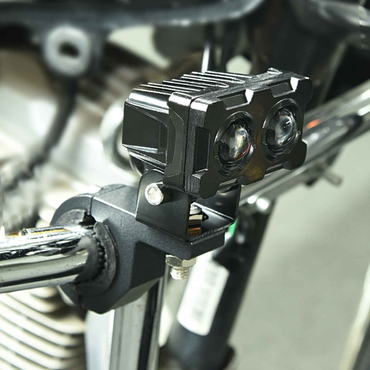 ZH-1583A1 External Waterproof Double Lamp Bead LED Headlight Square Dragon Button Type, ZH-1583A1