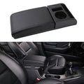 Car Multi-functional Dual USB Armrest Box Booster Pad, Microfiber Leather Straight Type, Microfiber Straight Type (Black), Microfiber Straight Type (Black Red), Microfiber Straight Type (Black White)