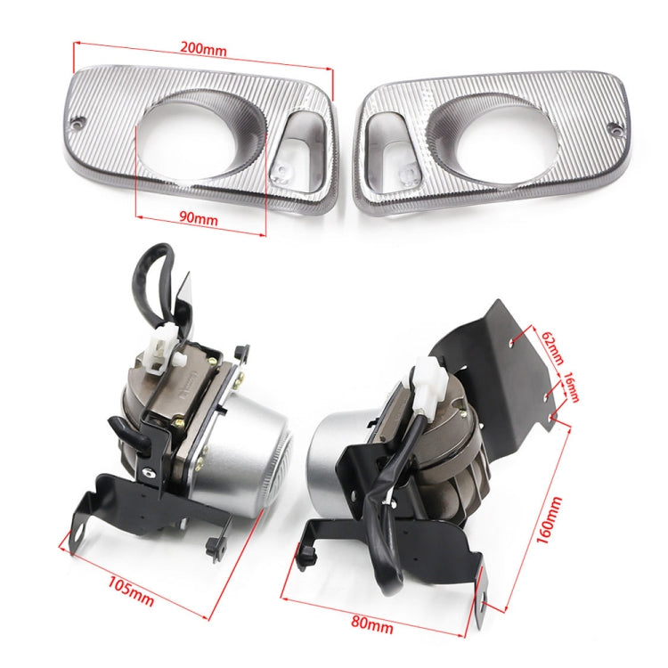 1 Pair Car Modified Front Fog Light for Honda Civic 1992-1995, For Honda Civic 1992-1995 (White Light), For Honda Civic 1992-1995 (Yellow Light)