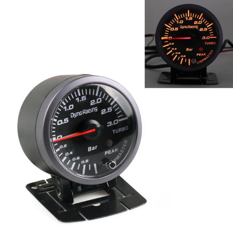 60mm Car Modified 0-3bar Turbocharged Instrument with Bracket, Turbocharged Instrument