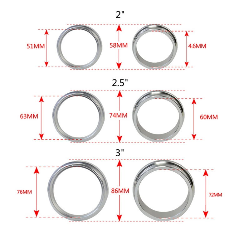 3.0 inch Car Exhaust V-band Clamp with Flange, 3.0 inch