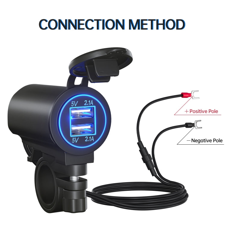 ZH-526I1 Car / Motorcycle 4.2A Dual USB Port Car Charger, ZH-526I1