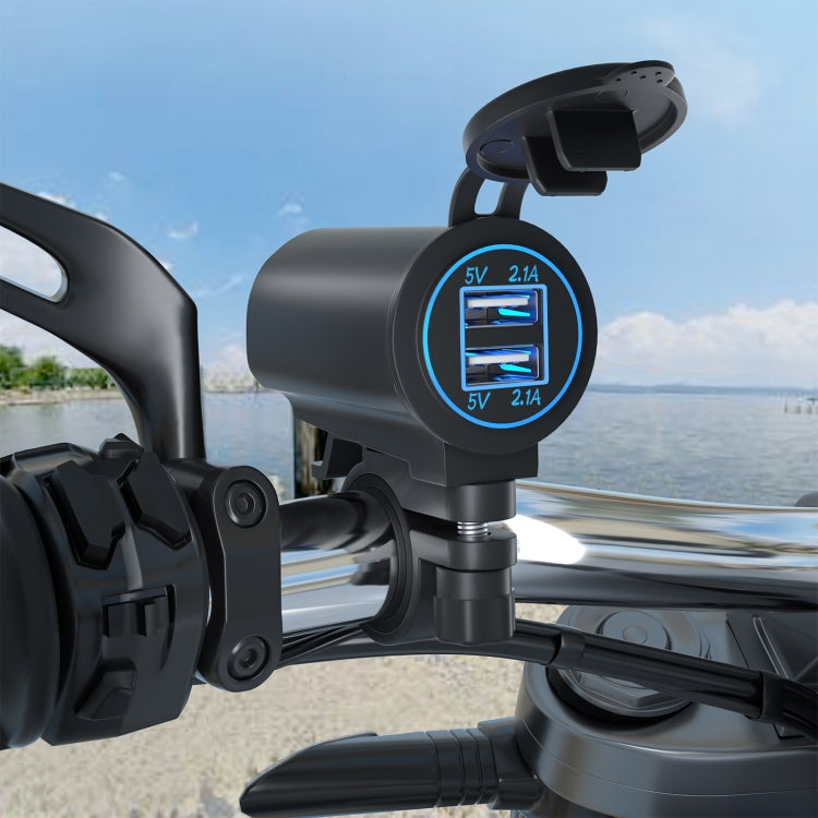 ZH-526I1 Car / Motorcycle 4.2A Dual USB Port Car Charger, ZH-526I1