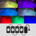 A17 Car Colorful Voice-activated RGB Foot LED Atmosphere Light, Single Light Pure Color Version, Single Light Pure Color Version