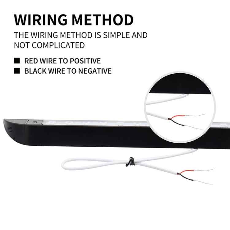 RV / Yacht Awning LED Strip Light DC12-28V with 18 LEDs Lamp Beads, 18 LEDs (Black), 18 LEDs (White)