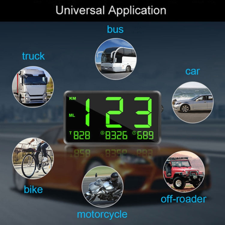 Car / Motorcycles HUD Display GPS Speedometer Overspeed Warning, GPS HUD