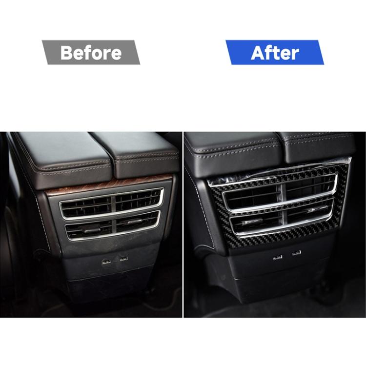 Carbon Fiber Car Rear Vent Panel Decorative Sticker for Tesla Model X, Rear Vent Panel