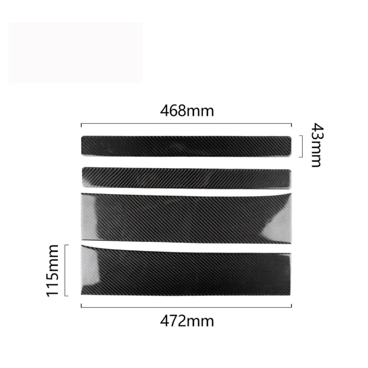 Carbon Fiber Car Door Threshold Decoration Strip Stickers for Tesla Model X, Door Threshold
