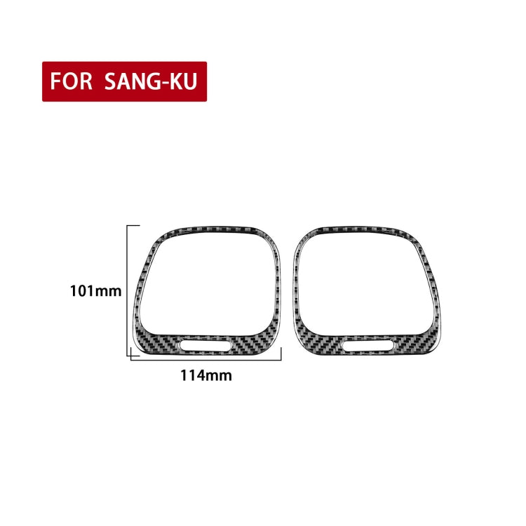 2 PCS / Set Carbon Fiber Car Left and Right Air Outlets Frame Decorative Sticker for Volkswagen Scirocco 2009-2016,Left and Right Drive Universal, Left and Right Air Outlets Frame