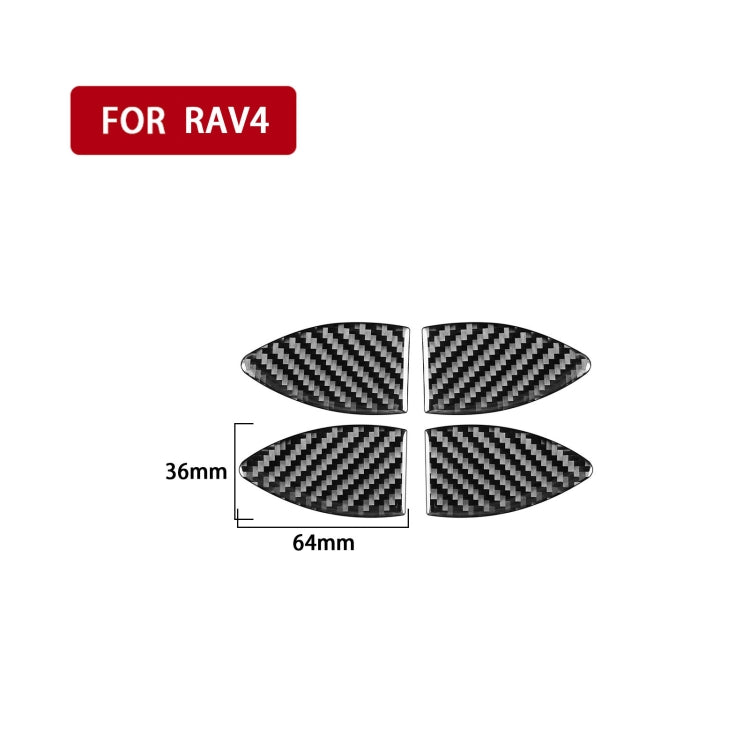 Carbon Fiber Car Inner Door Bowl Decorative Sticker for Toyota Old RAV4 2006-2013,Left and Right Drive Universal, Inner Door Bowl