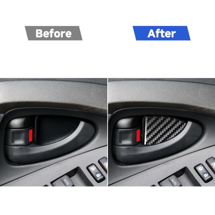 Carbon Fiber Car Inner Door Bowl Decorative Sticker for Toyota Old RAV4 2006-2013,Left and Right Drive Universal, Inner Door Bowl
