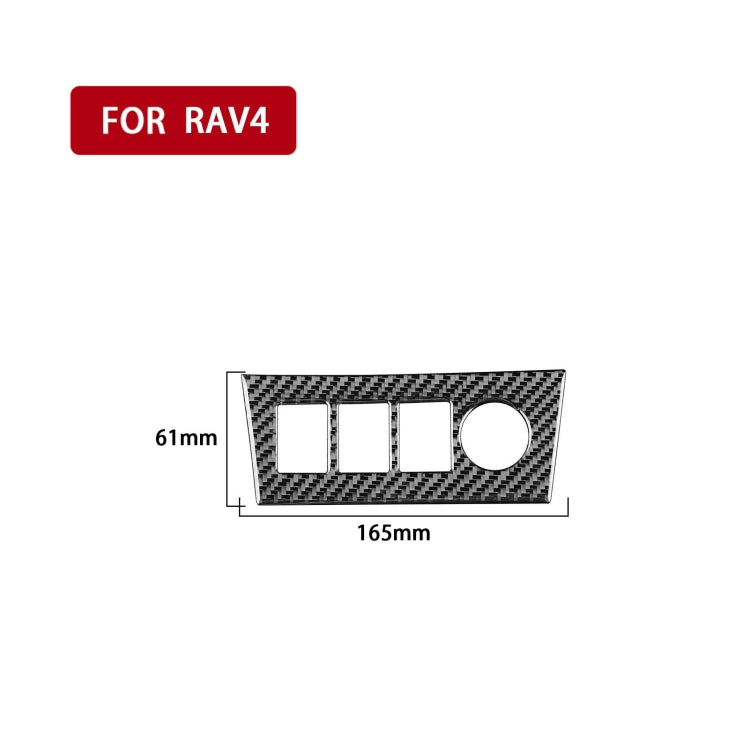 Carbon Fiber Car Cigarette Lighter Panel Decorative Sticker for Toyota Old RAV4 2006-2013,Left and Right Drive Universal, Cigarette Lighter Panel