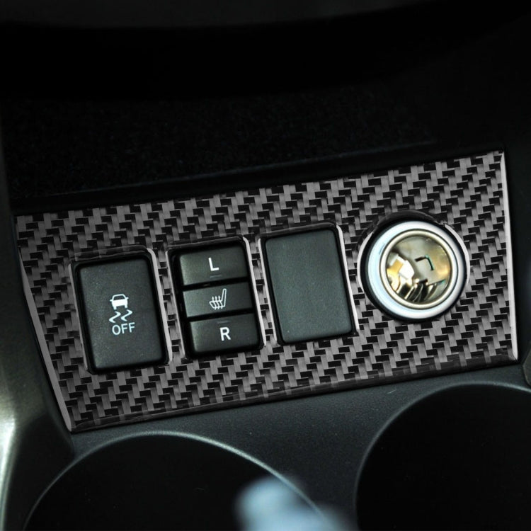 Carbon Fiber Car Cigarette Lighter Panel Decorative Sticker for Toyota Old RAV4 2006-2013,Left and Right Drive Universal, Cigarette Lighter Panel