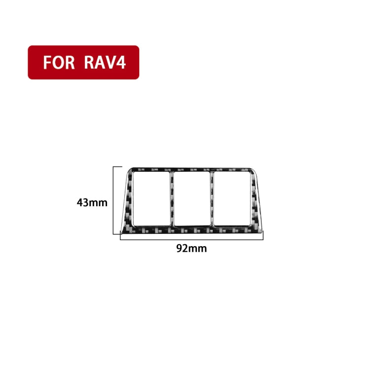 Carbon Fiber Car Headlight Switch Frame Decorative Sticker for Toyota Old RAV4 2006-2013,Left and Right Drive Universal, Headlight Switch Frame