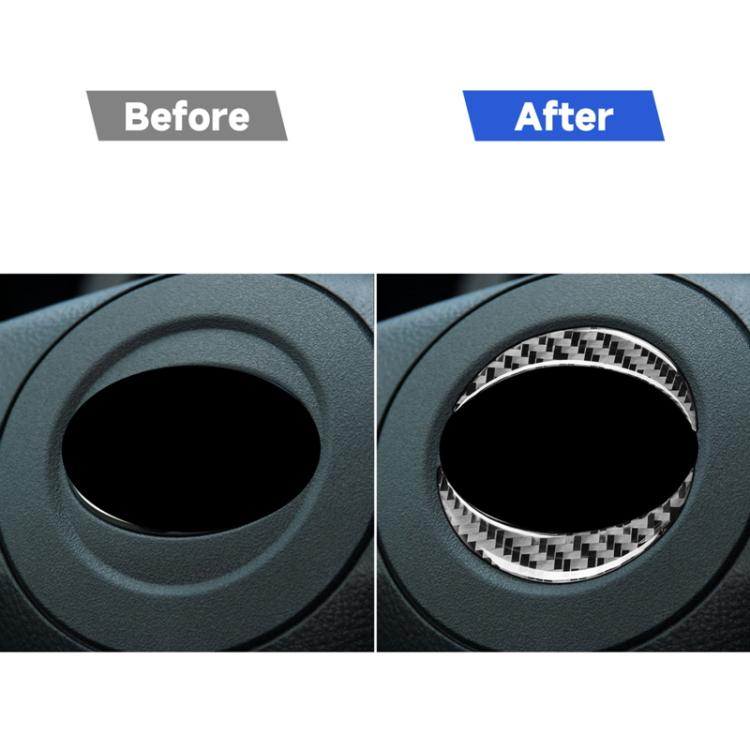 Carbon Fiber Car Steering Wheel Label Decorative Sticker for Toyota Old RAV4 2006-2013,Left and Right Drive Universal, Steering Wheel Label