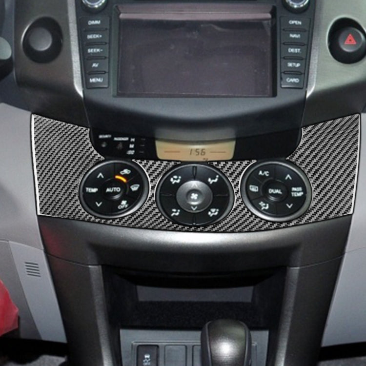 Carbon Fiber Car Central Control Switch Panel Decorative Sticker for Toyota Old RAV4 2006-2013,Left and Right Drive Universal, Central Control Switch Panel