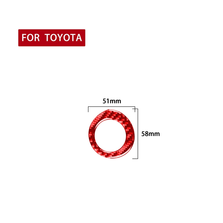 Carbon Fiber Car Ignition Key Ring Decorative Sticker for Toyota Corolla 2014-2018,Left and Right Drive Universal, Ignition Key Ring