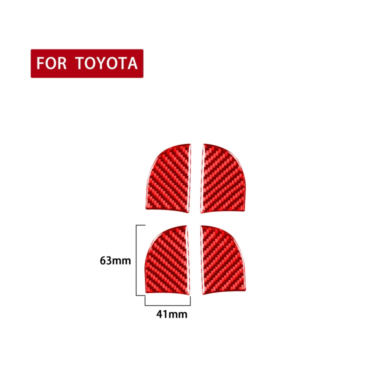 4 PCS / Set Carbon Fiber Car Inner Door Bowl Decorative Sticker for Toyota Corolla 2014-2018,Left and Right Drive Universal, Inner Door Bowl