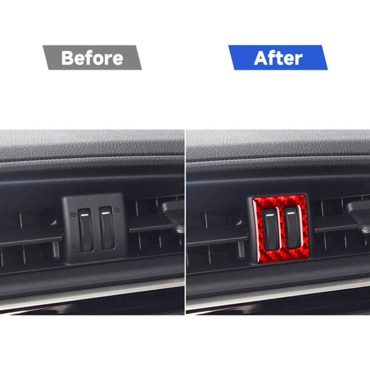 Carbon Fiber Car Central Air Outlet Switch Decorative Sticker for Toyota Corolla 2014-2018,Left and Right Drive Universal, Central Air Outlet Switch