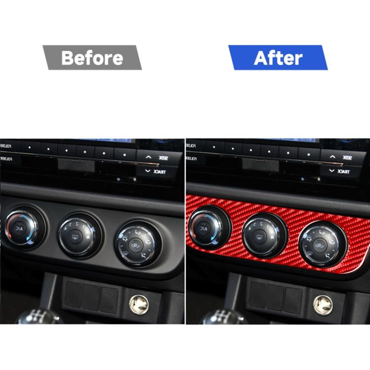 Carbon Fiber Car Air Conditioner Switch Panel A Decorative Sticker for Toyota Corolla 2014-2018,Right Drive, Air Conditioner Switch Panel A,Right Drive