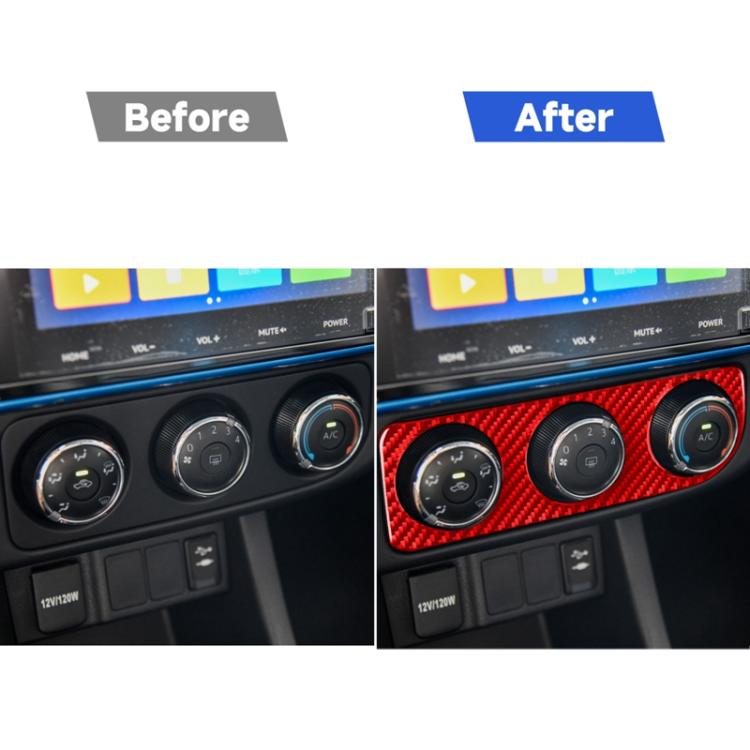 Carbon Fiber Car Air Conditioner Switch Panel B Decorative Sticker for Toyota Corolla 2014-2018,Left Drive, Air Conditioner Switch Panel B,Left Drive