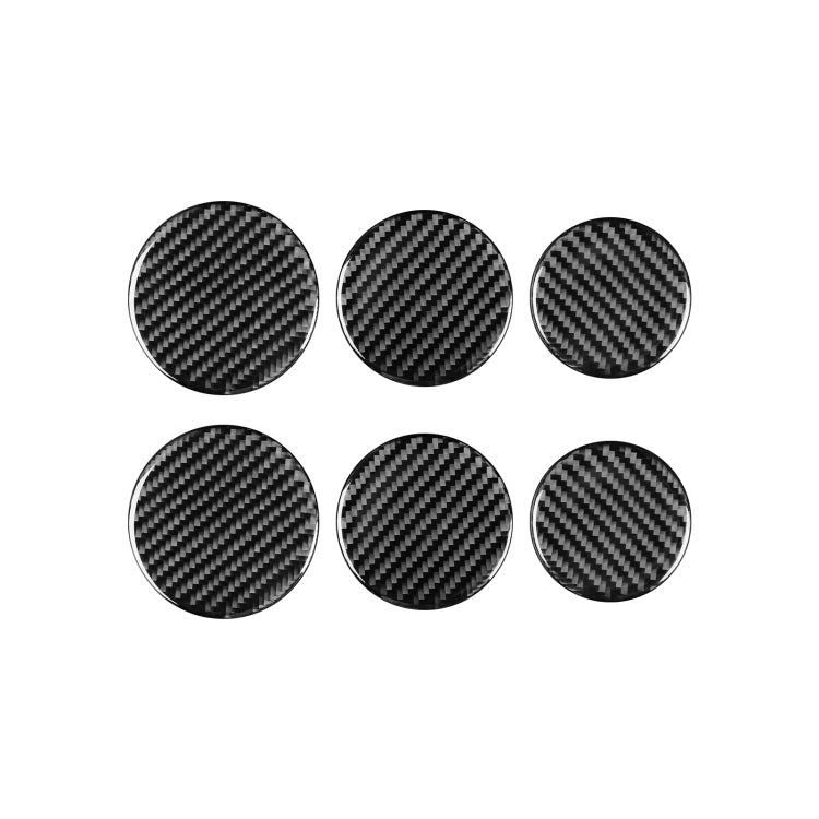 6 PCS / Set Carbon Fiber Car Seat Adjustment Button Panel Decorative Sticker for Mercedes-Benz B-Class 2019,Left and Right Drive Universal, Seat Adjustment Button Panel
