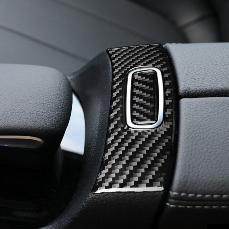 2 PCS / Set Carbon Fiber Car Armrest Box Switch Decorative Sticker for Mercedes-Benz B-Class 2019 / GLB 2020,Left and Right Drive Universal, Armrest Box Switch