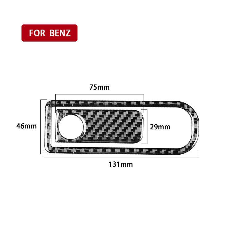 2 PCS / Set Carbon Fiber Car Glove Box Switch Decorative Sticker for Mercedes-Benz B-Class 2019 / GLB 2020,Left and Right Drive Universal, Glove Box Switch